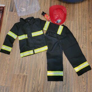 Fireman Halloween Costume Size Size 5-6 or Medium